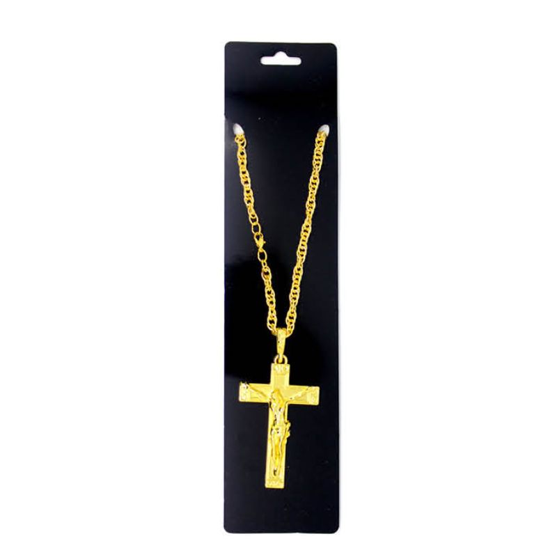 Metal Necklace (Gold Cross Sign)