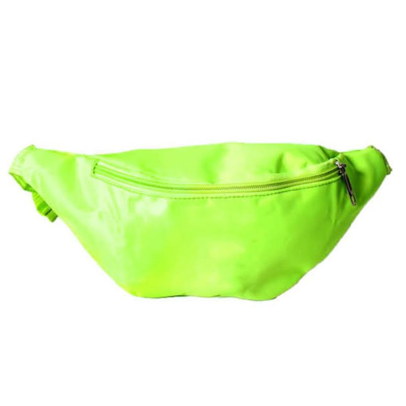Plain Fluro Green Fanny Pack Bum Bag