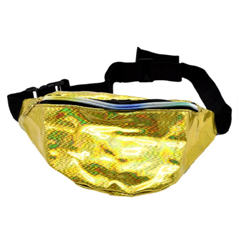 Iridescent Gold Hologram Fanny Pack Bum Bag