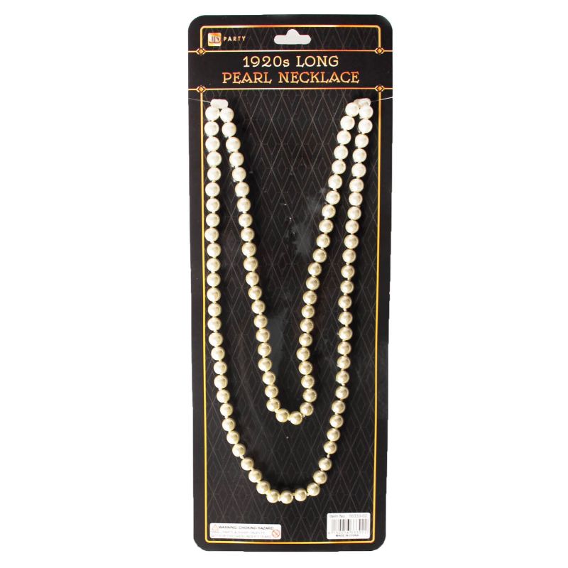 1920s Long Pearl White Necklace