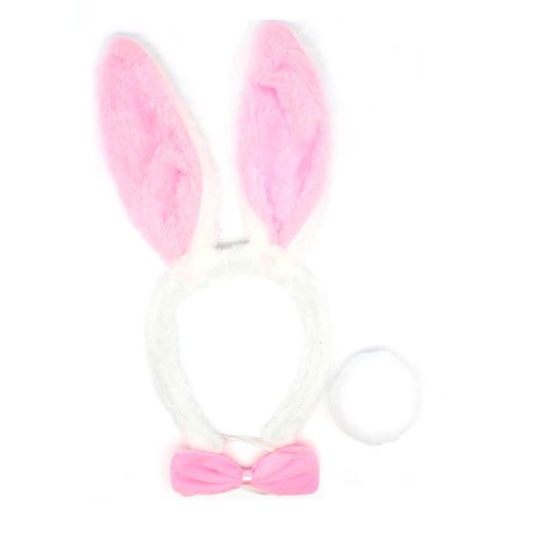 3 Piece Animal Set - Pink Ear Rabbit