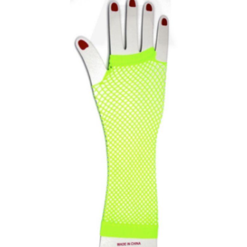 Green Fishnet Long Glove