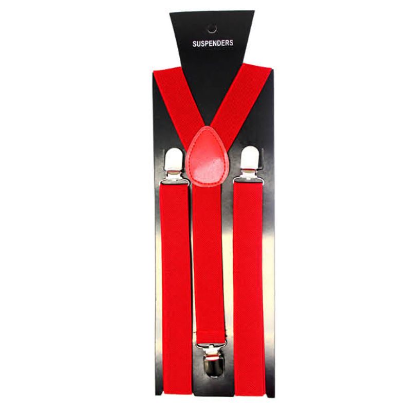 Plain Red Suspender