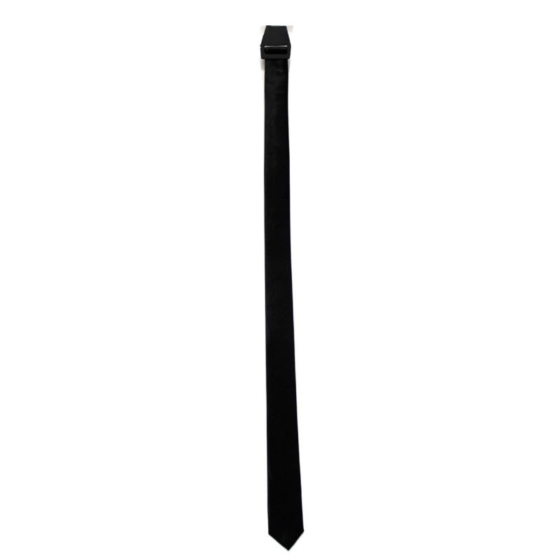 Black Long Slim Tie