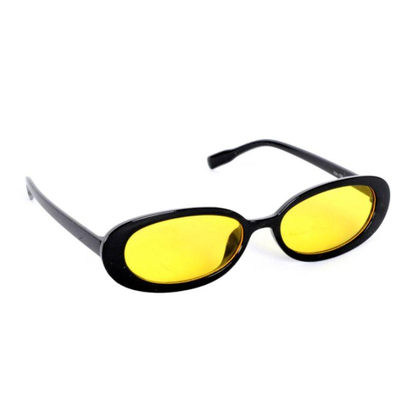 Black Rim Yellow Lens Rapper Party Glasses
