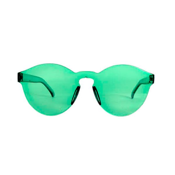 Green Perspex Wayfarer Party Glasses