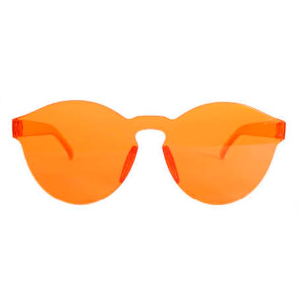 Orange Perspex Wayfarer Party Glasses