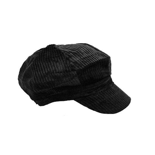 Black 8 Panel Poor Boy Cap | The Base Warehouse