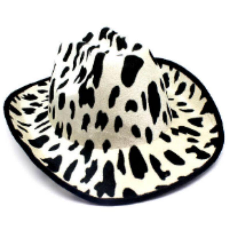 Cowboy Hat with Cow Pattern