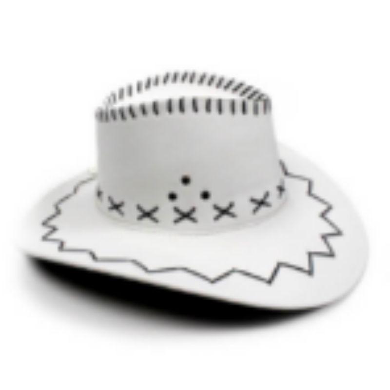 White Fluro Cowboy Hat