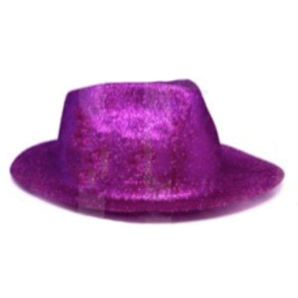 Hot Pink Glitter Trilby Hat