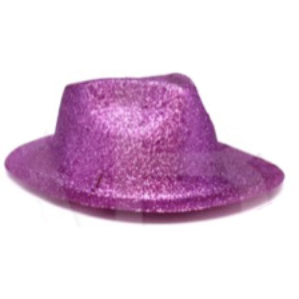 Light Pink Glitter Trilby Hat