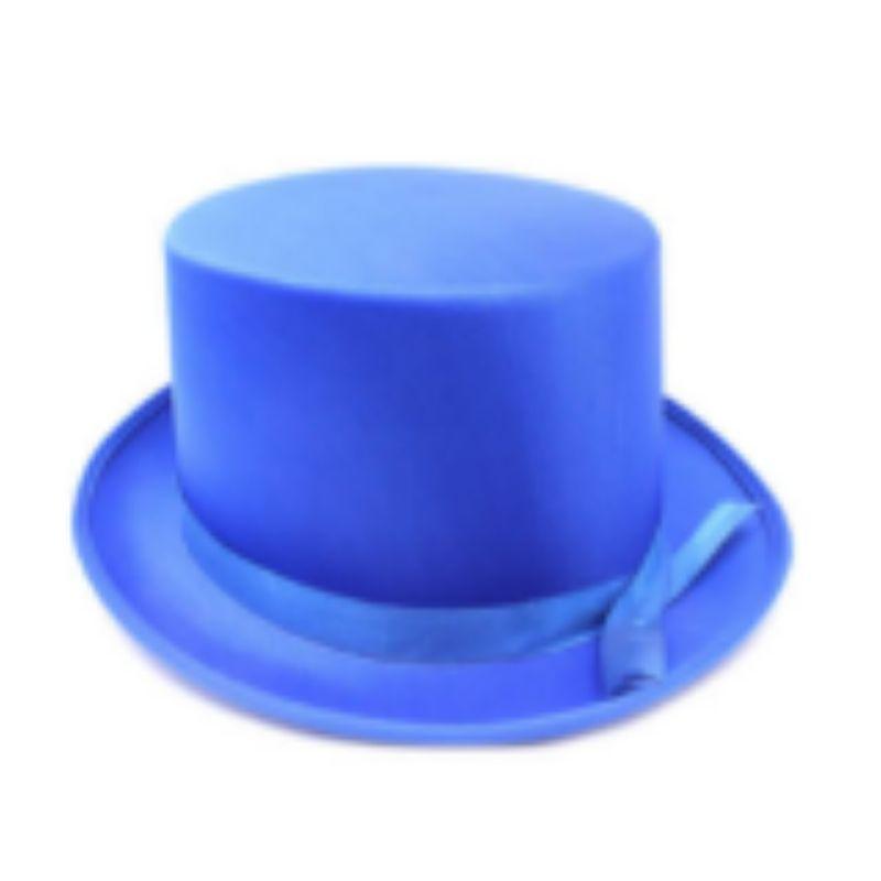 Blue Satin Top Hat