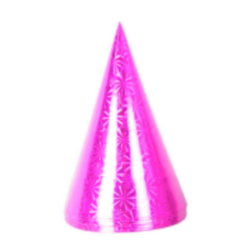 8 Pack Hot Pink Paper Party Hats
