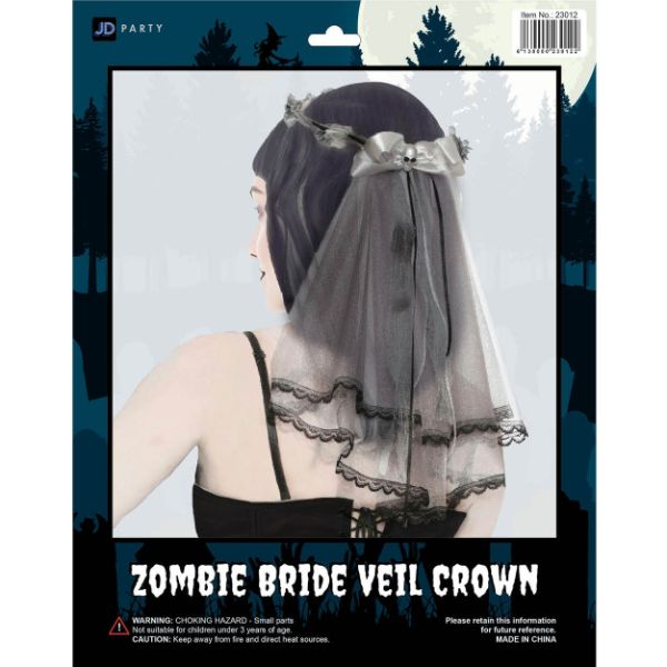 Zombie Bride Skull Veil
