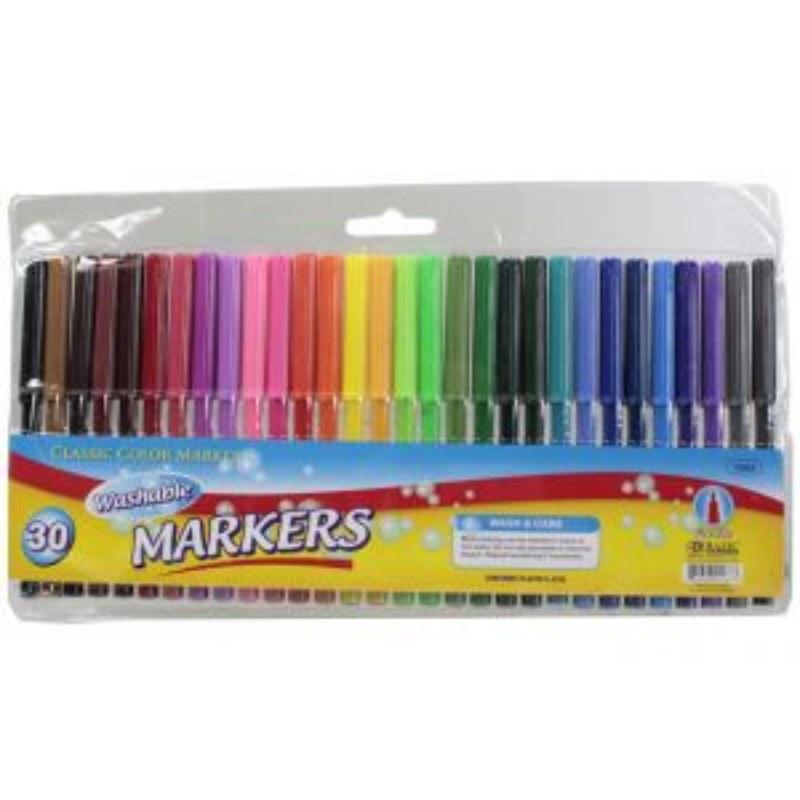 30 Pack Bazic Fine Line Water Colour Markers
