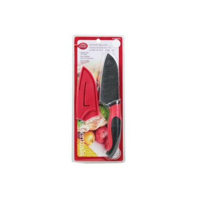 Stainless Steel Chef Knife with Cover - 23cm - The Base Warehouse