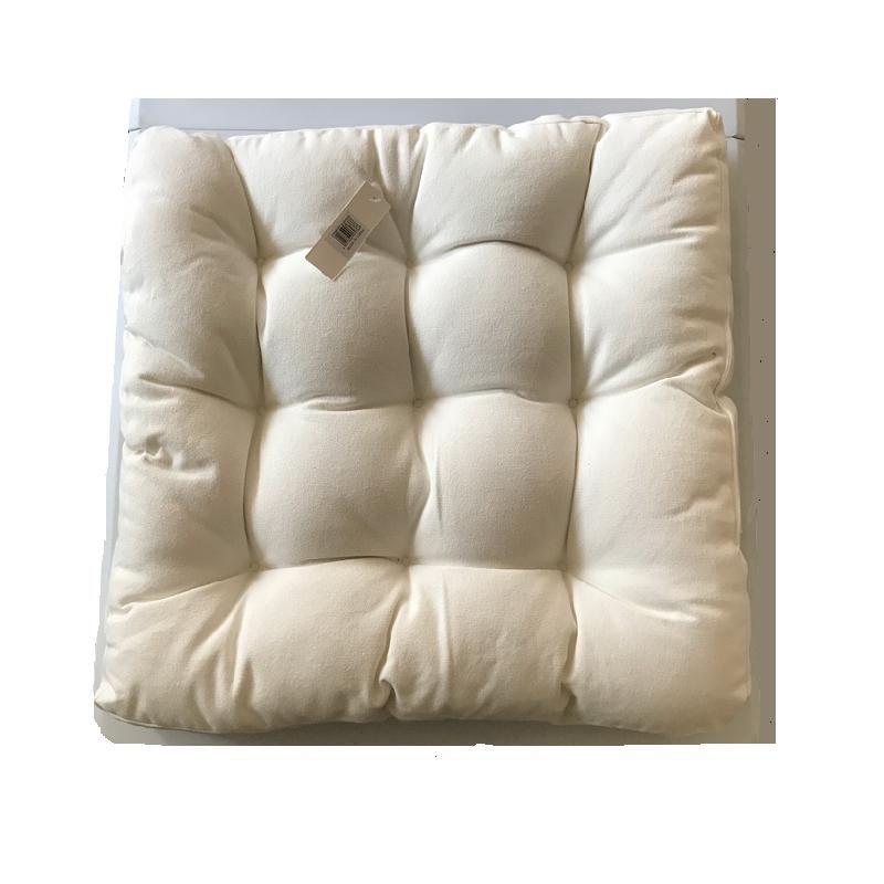 White Linen Chair Cushion - 60cm x 60cm