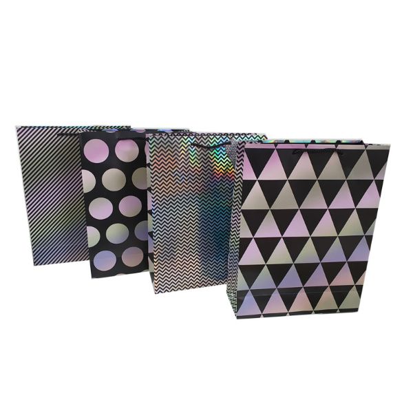 Black Patterns Extra Large Gift Bag - 32cm x 42cm x 11.5cm