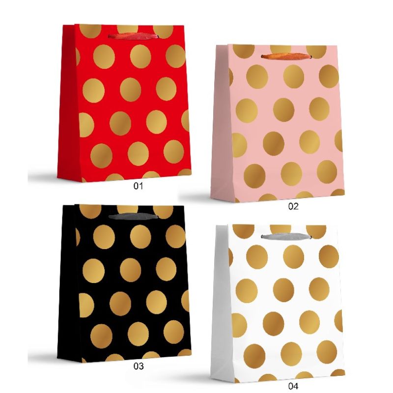 Polka Dots Medium Gift Bag - 18cm x 24cm x 8.5cm