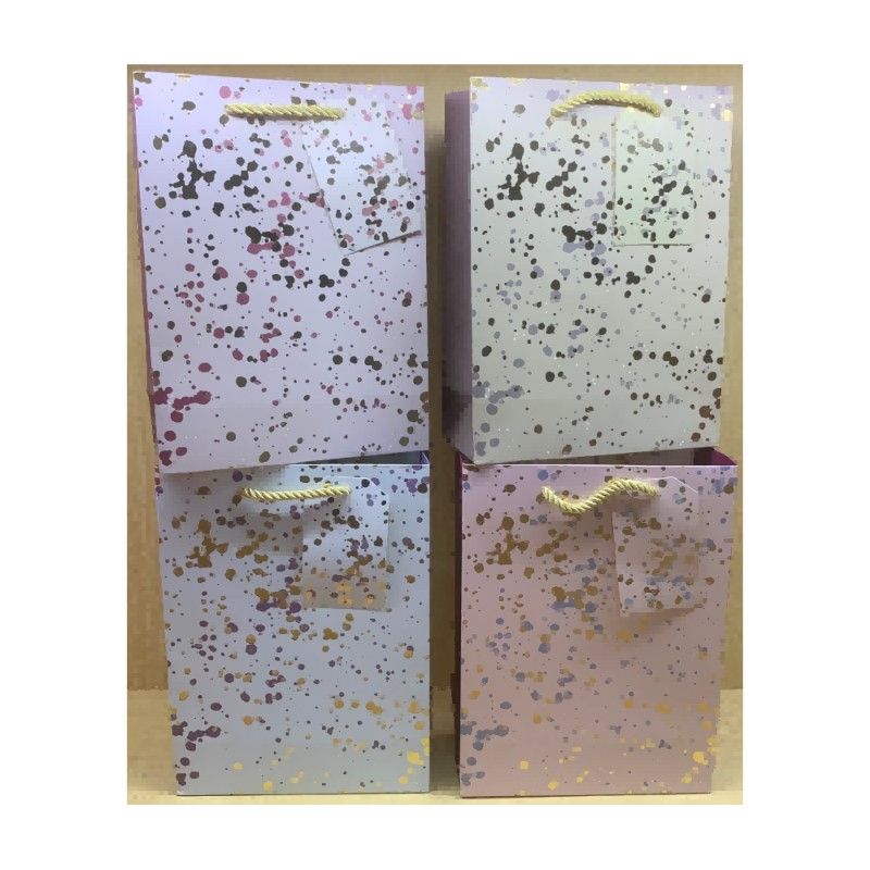 Gold Confetti Medium Gift Bag - 17.5cm x 23.5cm x 8cm