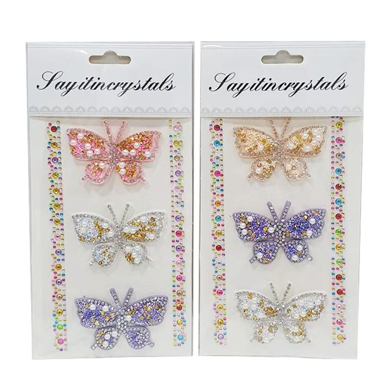3 Pack Butterfly Stickers - 5.5cm x 4cm