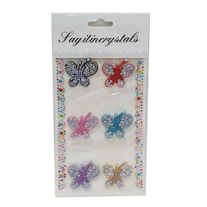 6 Pack Butterflies Stickers - 3cm x 2.5cm