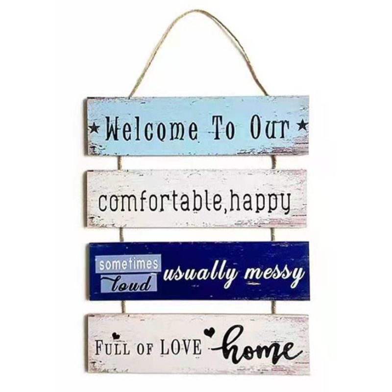Happy Home Full of Love Wooden Plaque - 30cm x 36cm