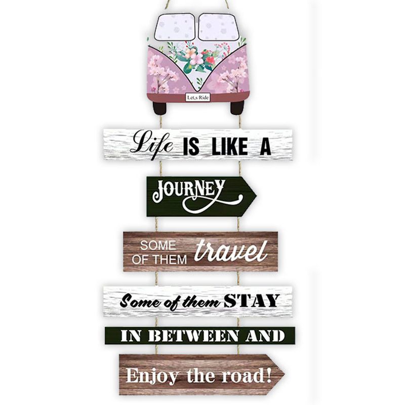 Life is Journey Wooden Plaque - 34cm x 68cm