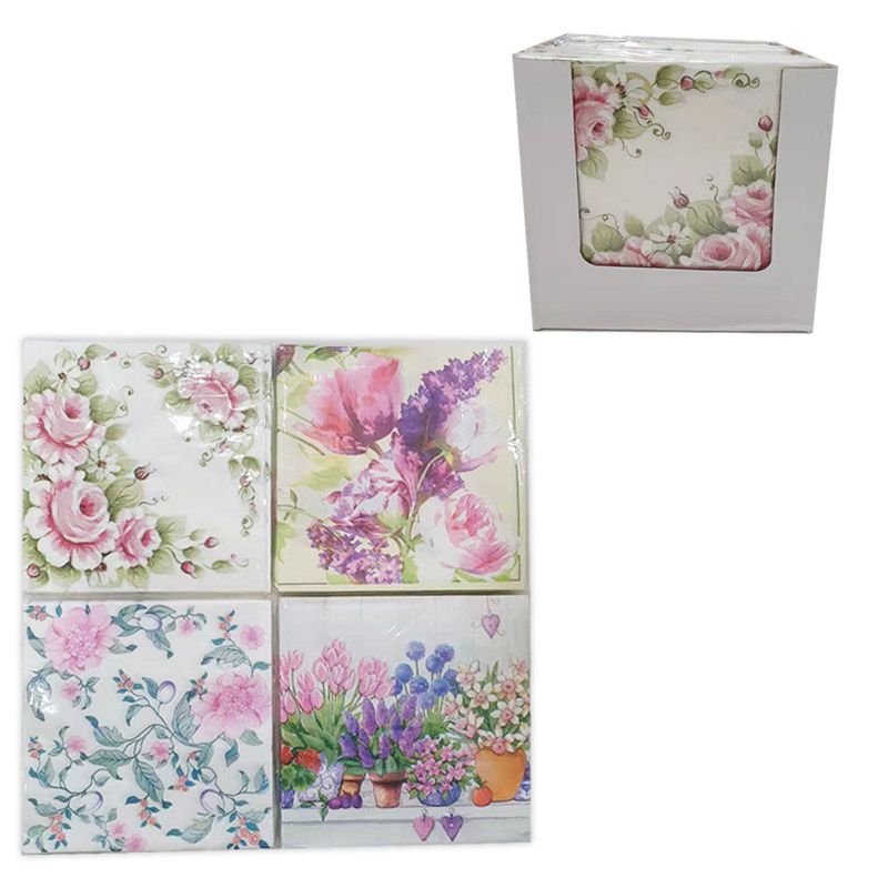 20 Pack Floral 2 Ply Napkins - 33cm x 33cm
