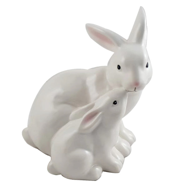 Rabbit With Baby - 17.6cm x 14.5cm x 19.5cm