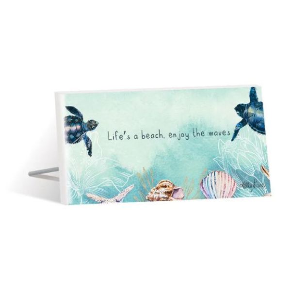 Turtle Cove Enjoy Sentiment Plaque - 10cm x 20cm
