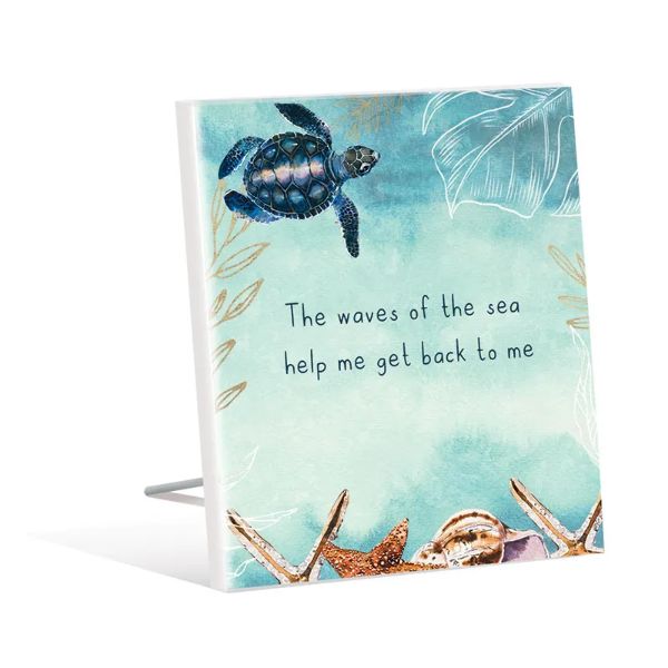 Turtle Cove Waves Sentiment Plaque - 12cm x 15cm