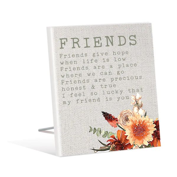 Cinnamon Friends Sentiment Plaque - 12cm x 15cm