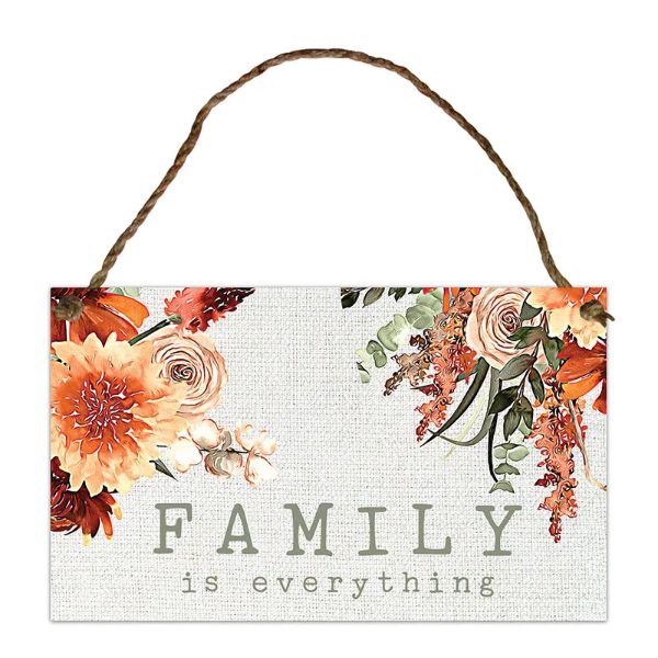 Cinnamon Family Is Everything Hanging Tin Sign - 18cm x 30cm