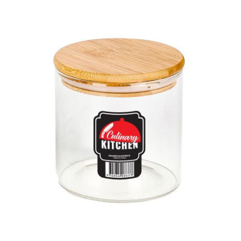 Glass Jar with Bamboo Lid - 600ml