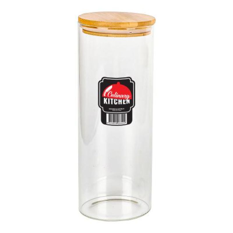 Glass Jar with Bamboo Lid - 1.55L