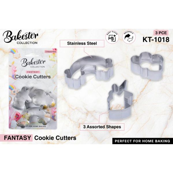 3 Pack Stainless Steel Cookie Cutters