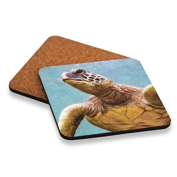 6 Pack Elliot Turtle Coaster - 10cm x 10cm