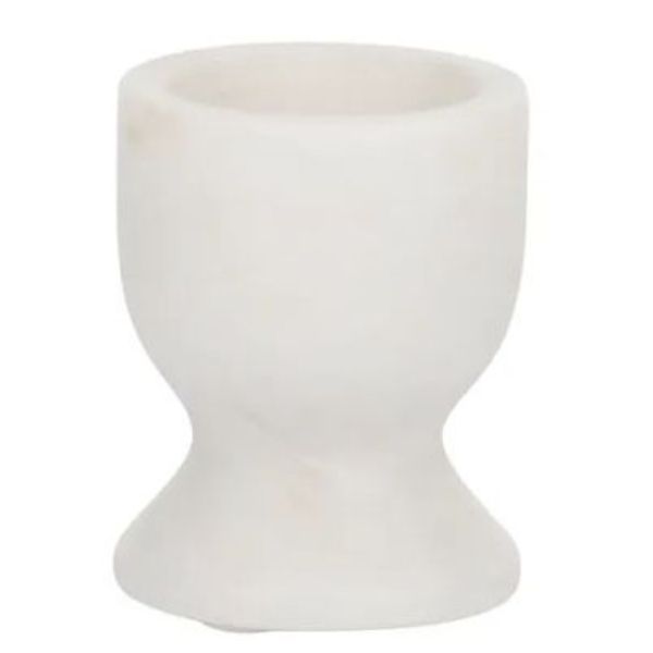 White Mira Marble Egg Cup - 5cm x 6cm