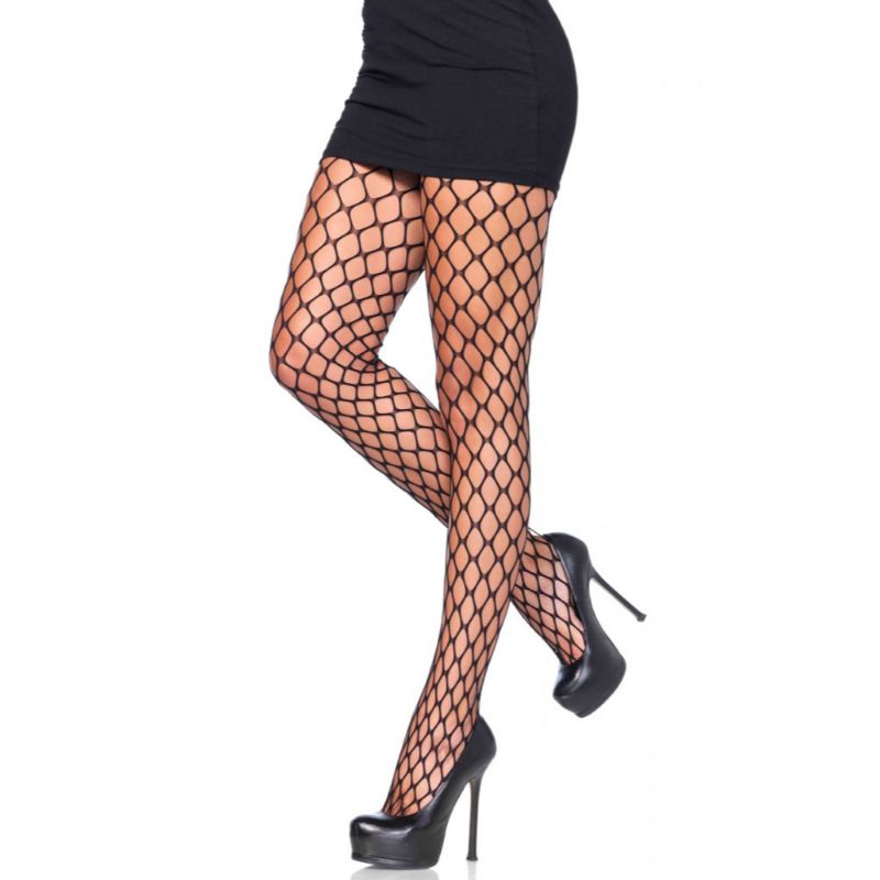 Black Sharp Edge Scale Net Pantyhose