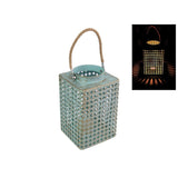 Load image into Gallery viewer, Duck Egg Blue Lantern with Brushed Gold Lantern Hanging Decor - 22cm
