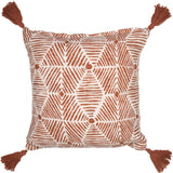 Load image into Gallery viewer, Rust Printed Cotton Slub Cushion Prefilled - 45cm x 45cm x 10cm
