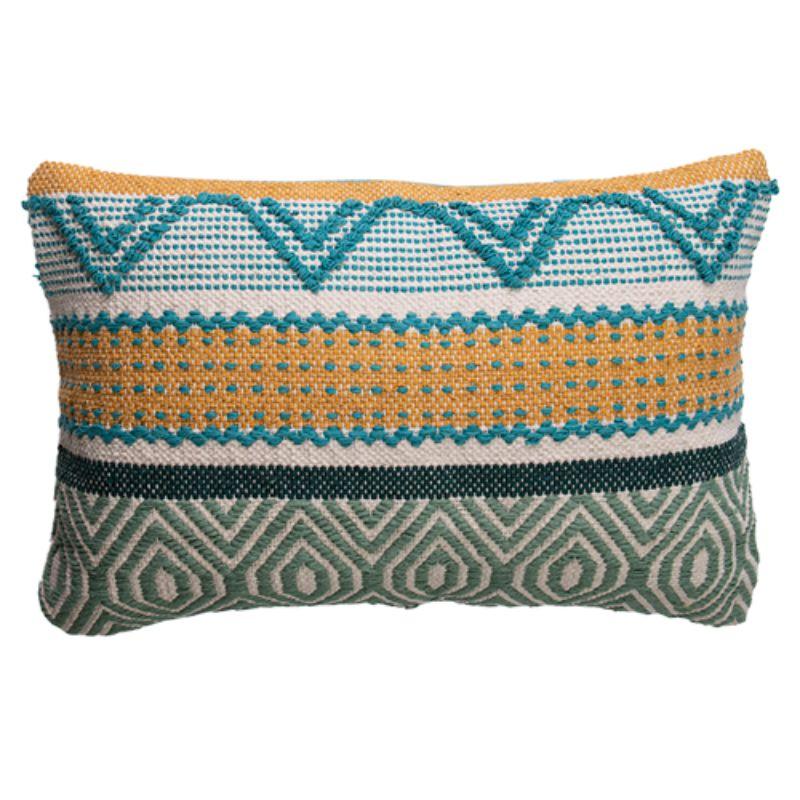 Lemon Woven Embellished Cushion - 40cm x 60cm