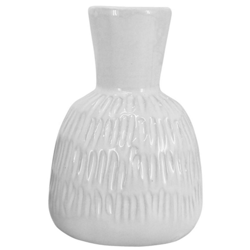 White Lagom Ceramic Vase - 9cm x 13cm
