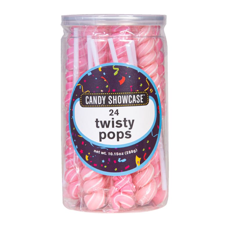 24 Pack Pink Twisty Pops - 288g
