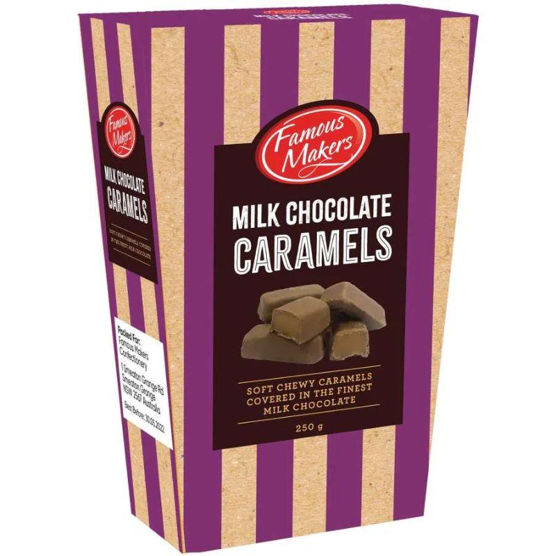 Famous Makers Milk Chocolate Caramels Box - 250g