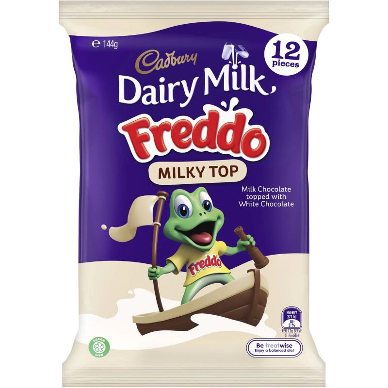 12 Pack Cadbury Dairy Milk Freddo Milky Top Share Pack - 144g