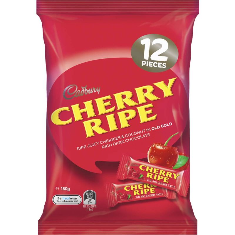 12 Pack Cadbury Cherry Ripe Share Pack - 180g