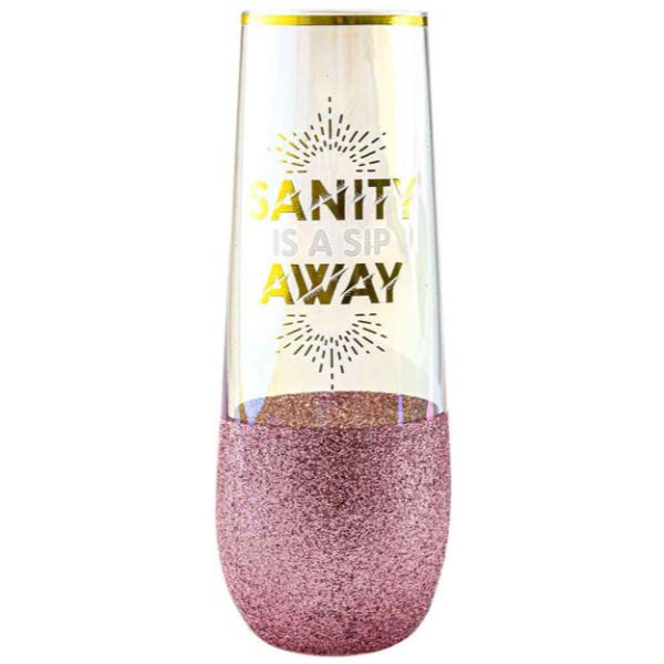 Sanity Is A Sip Away Stemless Champagne Glass - 180ml